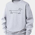 Velira Sweatshirts Sidabrinė / XS Linijos taksų spaudas laisvas džemperis