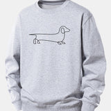 Velira Sweatshirts Sidabrinė / XS Linijos taksų spaudas laisvas džemperis
