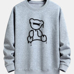 Velira Sweatshirts sidabrinė / XS Lino lokio atspaudo laisvas fit džemperis
