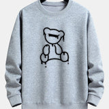Velira Sweatshirts sidabrinė / XS Lino lokio atspaudo laisvas fit džemperis