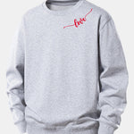 Velira Sweatshirts Sidabrinė / XS Meilės Spauda Laisvo Kirpimo Moteriškas Megztinis