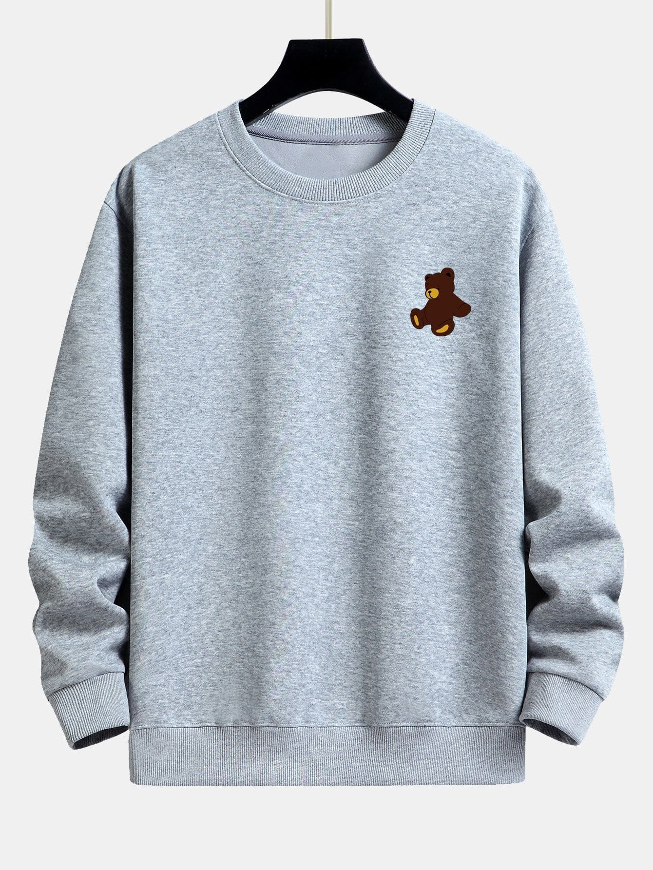 Velira Sweatshirts sidabrinė / XS Meškiuko Spaudas Atsipalaidavęs Džemperis