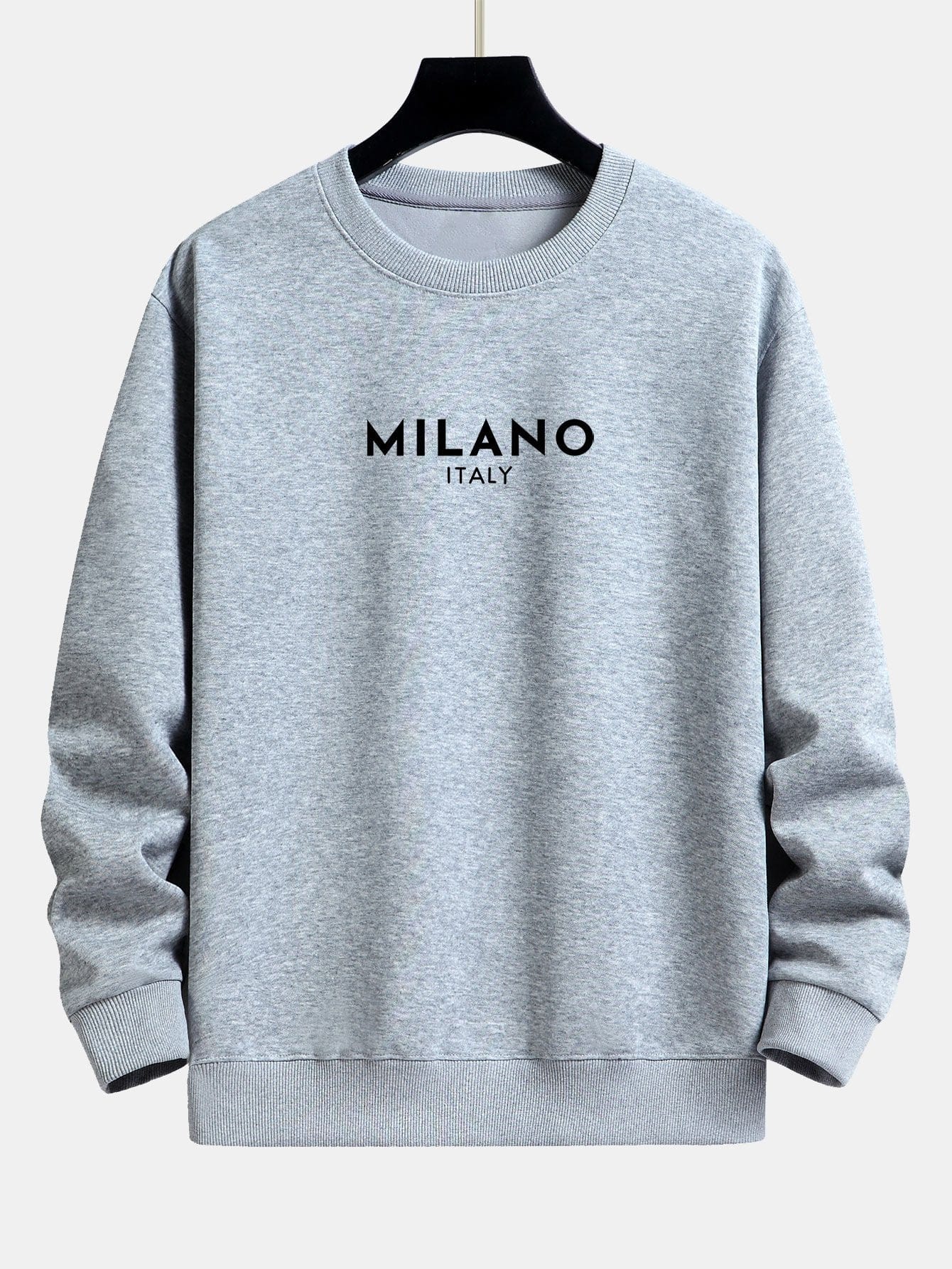 Velira Sweatshirts sidabrinė / XS Milano spaudinys laisvas prigludimas megztinis
