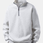 Velira Sweatshirts Sidabrinė / XS Relaksuotas Fit Ketvirčio Užtrauktukas Palaidinė