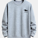 Velira Sweatshirts Sidabrinė / XS Šalikas su ryklių spauda, laisvas kirpimas