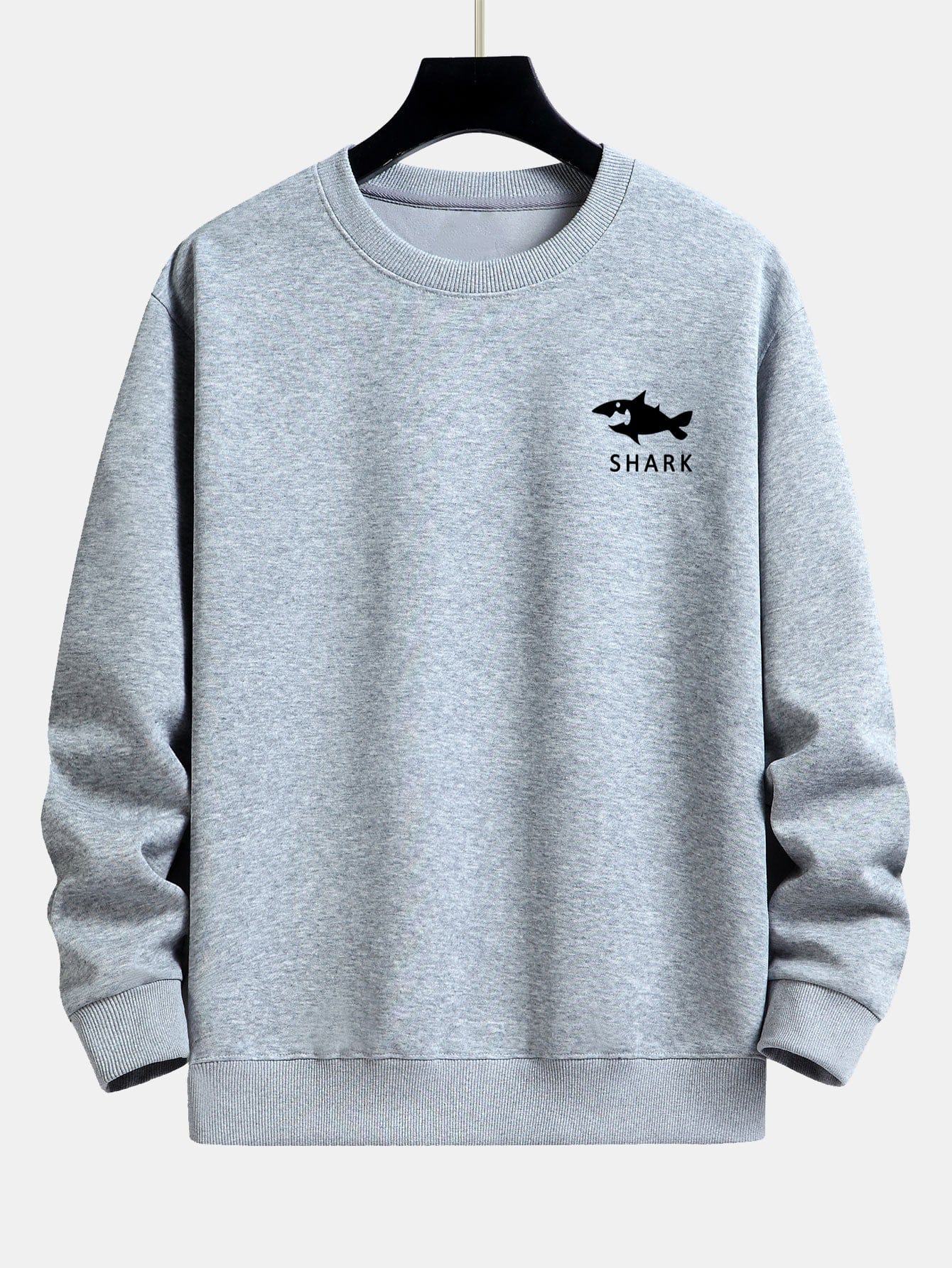 Velira Sweatshirts Sidabrinė / XS Šalikas su ryklių spauda, laisvas kirpimas