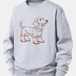 Velira Sweatshirts Sidabrinė / XS Šuo Batai Spaudiniu Laisvalaikio Fit Palaidinukė