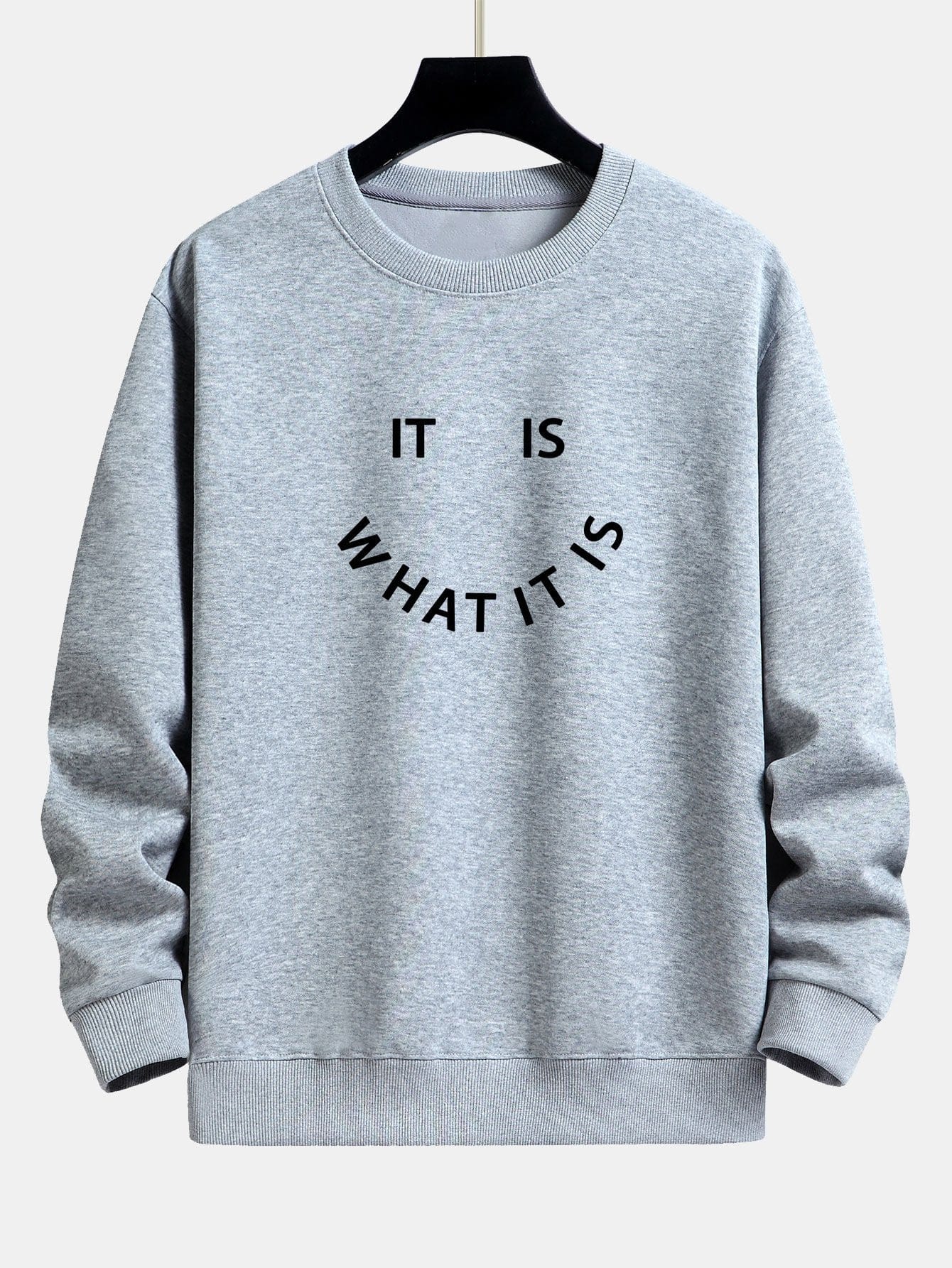 Velira Sweatshirts sidabrinė / XS Tai, kas yra, atspausdintas laisvas megztinis