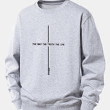 Velira Sweatshirts Sidabrinė / XS Tikėjimo spauda laisvo kirpimo džemperis