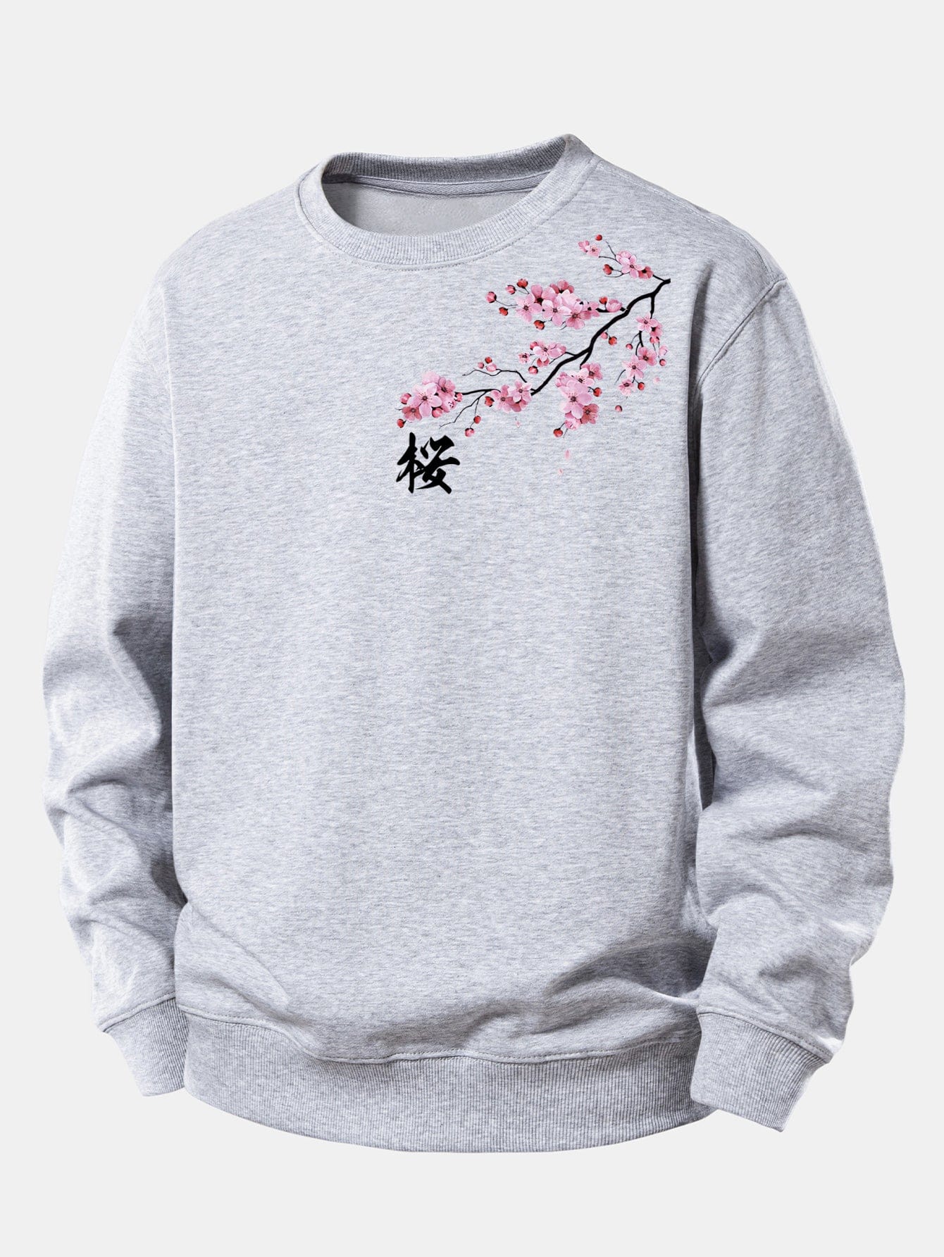 Velira Sweatshirts Sidabrinė / XS Vyšnių žiedų print Relax Fit džemperis