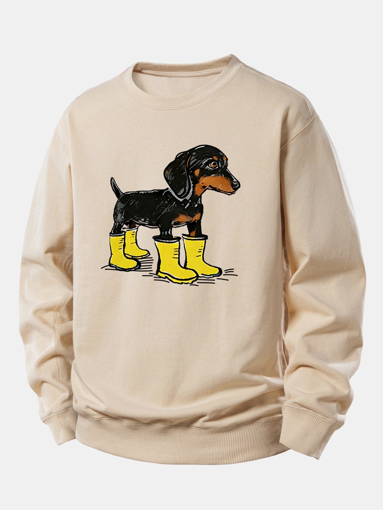 Velira Sweatshirts Smėlinė / XS Batai su takso atspaudu, laisvas kirpimas, džemperis