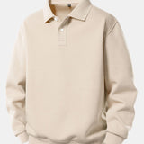 Velira Sweatshirts smėlinė / XS Solidus polo apykaklės megztinis