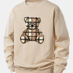 Velira Sweatshirts Smėlinė / XS Tikrinto Lokio Spaudas Laisvas Palaidinukas
