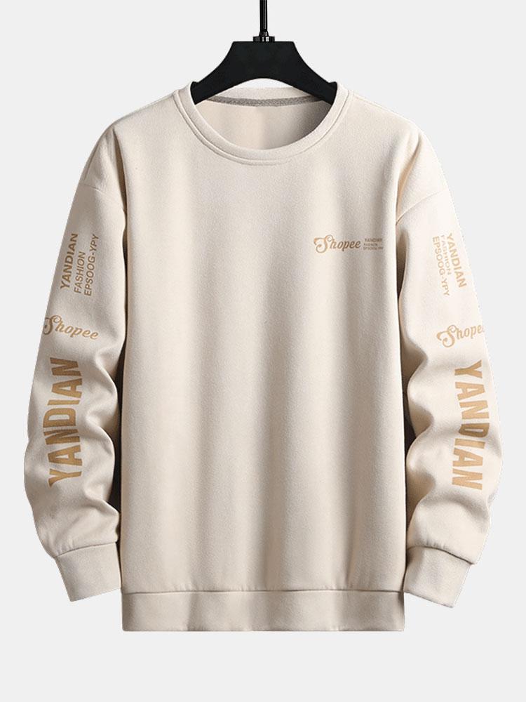 Velira Sweatshirts smėlio / S Raštinė Suede Crew Neck Džemperis