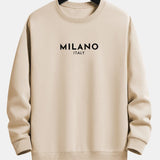 Velira Sweatshirts smėlio / XS Milano spaudinys laisvas prigludimas megztinis