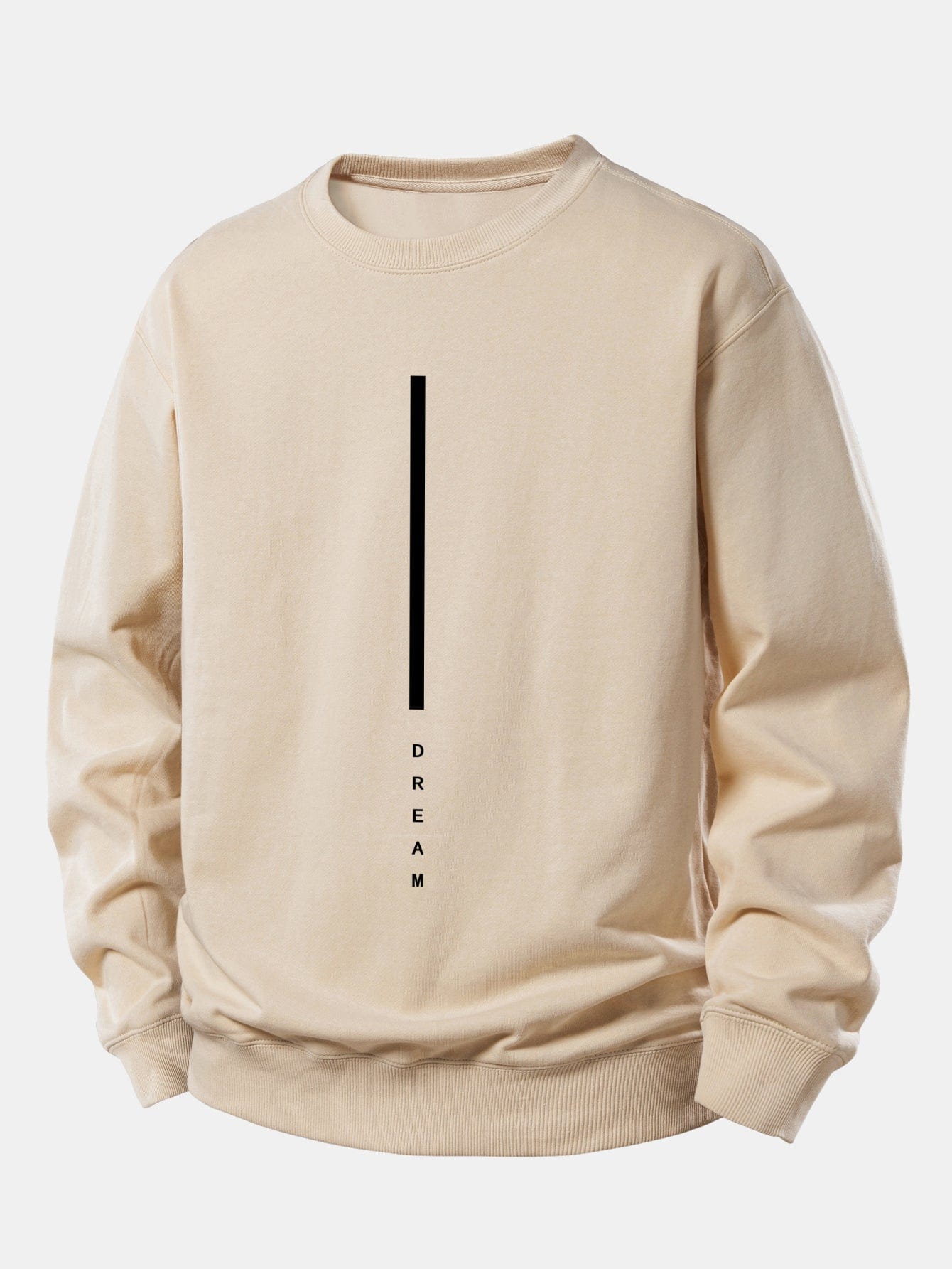 Velira Sweatshirts Smėlio / XS Svajonių Dryžuotas Spausdinimas Laisvas Fit Palaidinukė