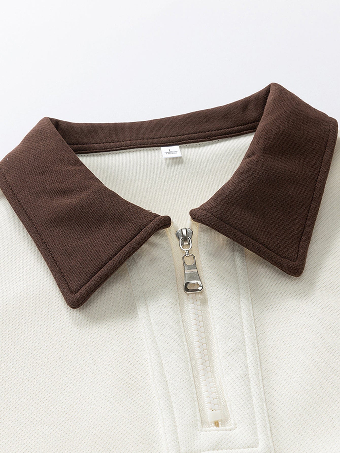 Velira Sweatshirts Spalvotas Bloko Užtrauktuko Polo Džemperis
