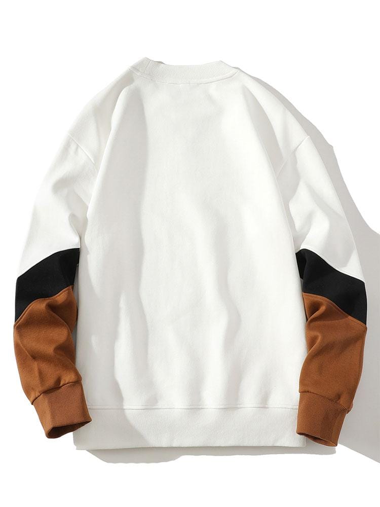 Velira Sweatshirts Spalvų blokas Crewneck megztinis