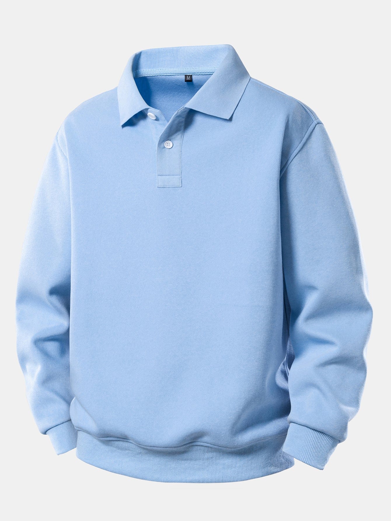 Velira Sweatshirts šviesiai mėlyna / XS Solidus polo apykaklės megztinis