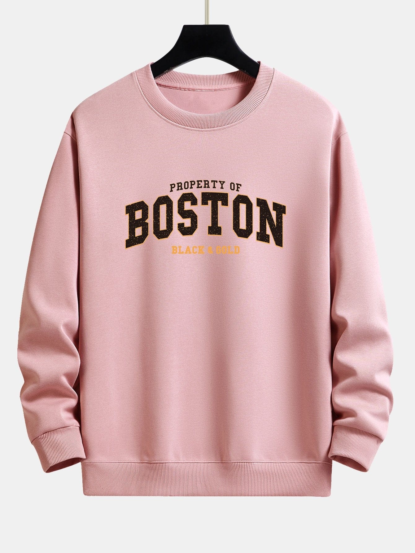 Velira Sweatshirts šviesiai rožinė / S Boston Print Relax Fit Palaidinė