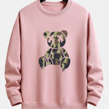 Velira Sweatshirts šviesiai rožinė / S Kamikadze ištirpstančio meškos rašto laisvo kirpimo džemperis