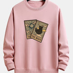 Velira Sweatshirts šviesiai rožinė / S Saulės Mėnulio Katės Spaudas Laisvas Fit Megztinis