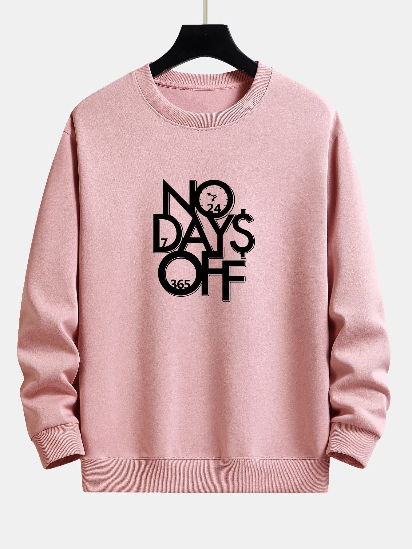 Velira Sweatshirts šviesiai rožinė / XS Be poilsio dienų spausdinta laisva fit džemperis