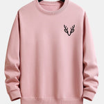 Velira Sweatshirts Šviesiai rožinė / XS Elnių Galvos Spauda Laisvalaikio Puloveris