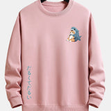 Velira Sweatshirts šviesiai rožinė / XS Katė ryklių kostiumu spausdinta laisvalaikio fitas džemperis