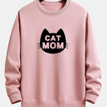 Velira Sweatshirts šviesiai rožinė / XS Katės Mamos Spauda Laisvas Fit Palaidinukė