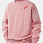 Velira Sweatshirts Šviesiai rožinė / XS Meilės Spauda Laisvo Kirpimo Moteriškas Megztinis