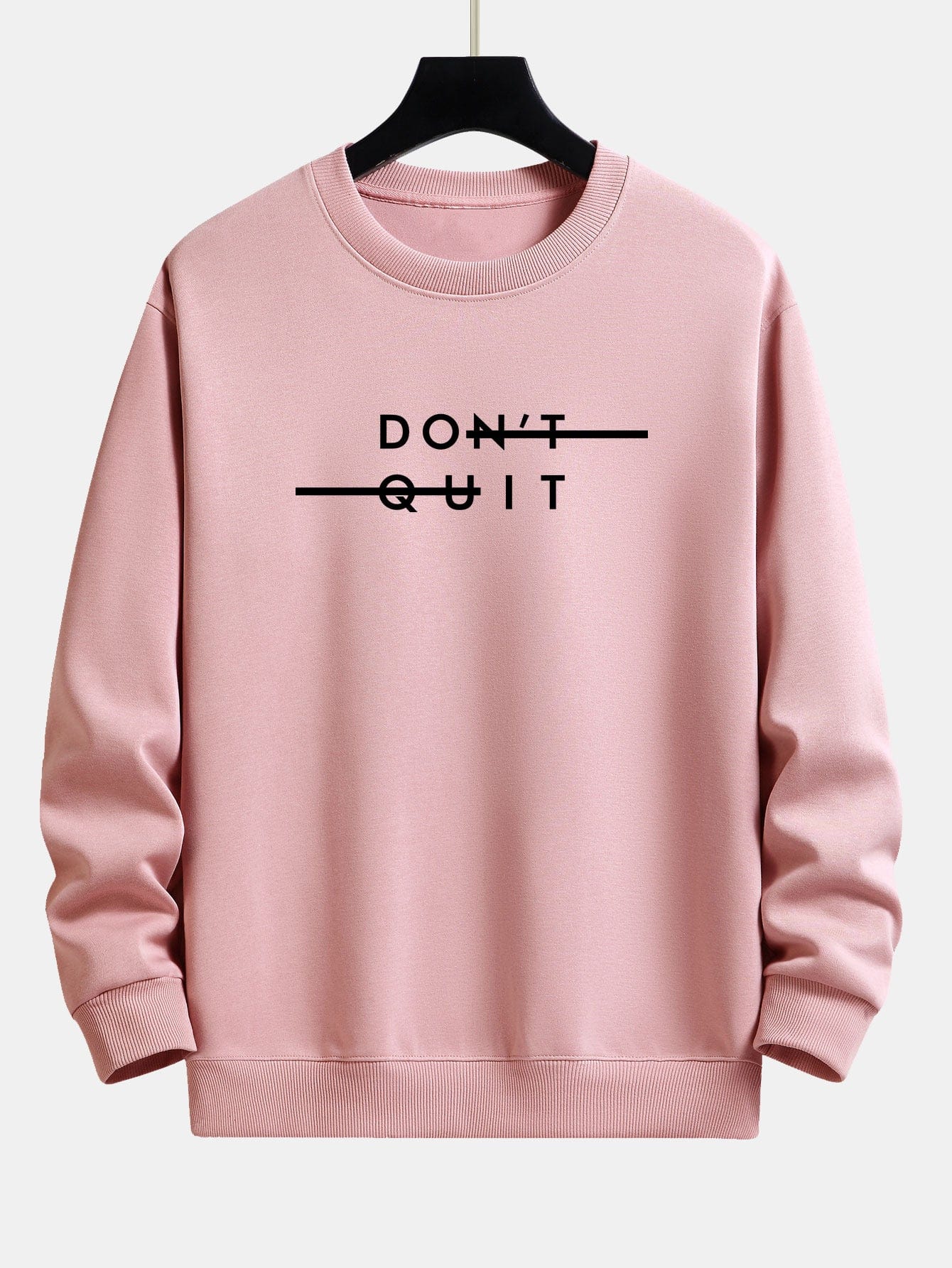 Velira Sweatshirts šviesiai rožinė / XS Nepasiduok! Atsipalaidavęs prigludęs džemperis
