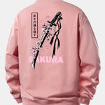 Velira Sweatshirts Šviesiai rožinė / XS Sakura Katanos Atspaudų Laisvas Pjūvis Megztinis