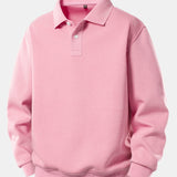 Velira Sweatshirts šviesiai rožinė / XS Solidus polo apykaklės megztinis