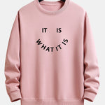 Velira Sweatshirts šviesiai rožinė / XS Tai, kas yra, atspausdintas laisvas megztinis