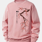 Velira Sweatshirts Šviesiai rožinė / XS Tokijo japonų vyšnių žiedų spauda laisvo kirpimo džemperis