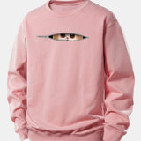 Velira Sweatshirts Šviesiai rožinė / XS Užtrauktuko katės spaudo laisvo kirpimo džemperis