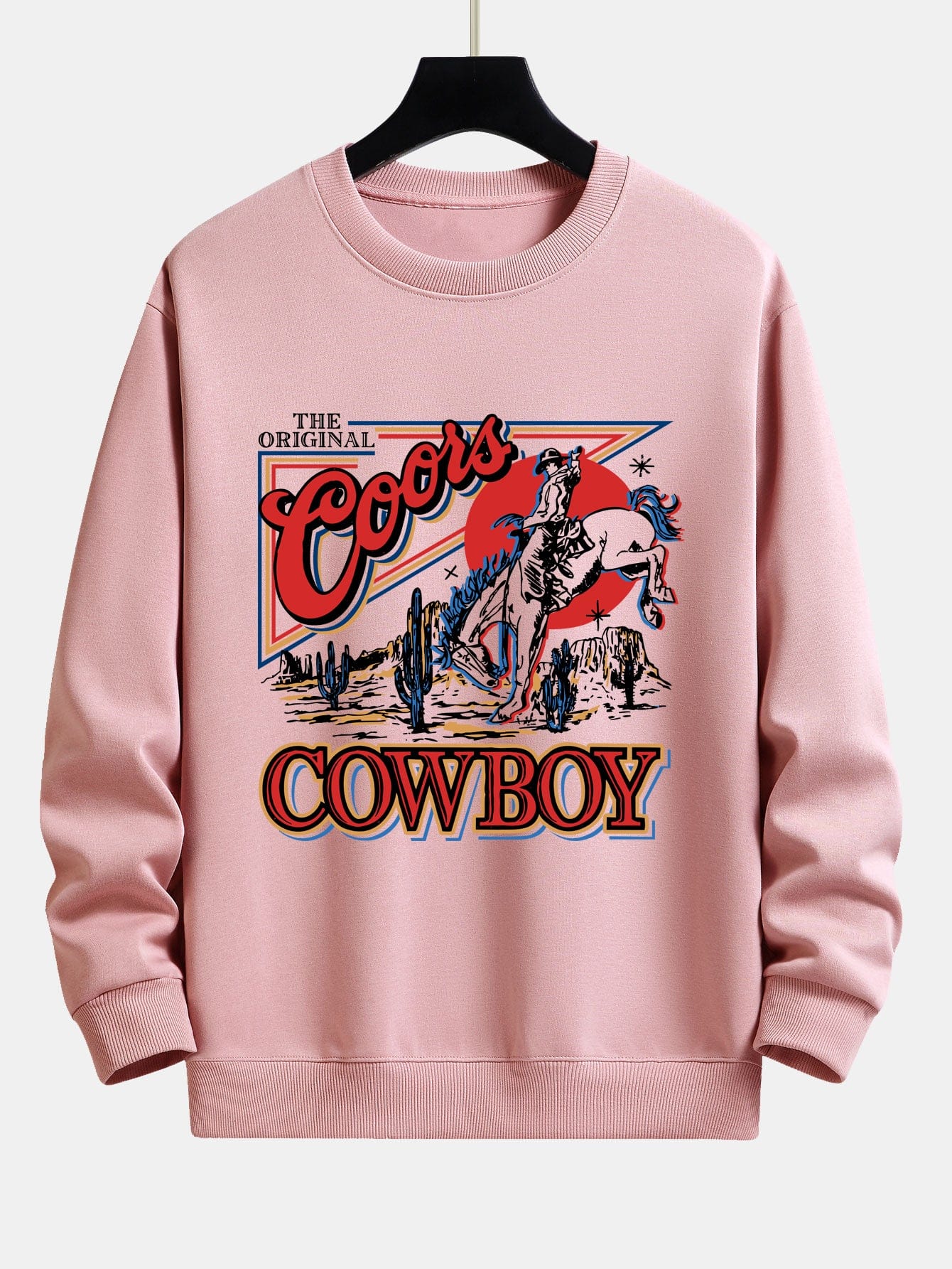 Velira Sweatshirts šviesiai rožinė / XS Vakarų Kaimynas Spauda Laisvas Fit Palaidinukė