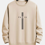 Velira Sweatshirts šviesiai ruda / S Paryžiaus Dryžuotas Laisvas Pritaikymas Sportinis Megztinis