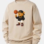 Velira Sweatshirts Šviesiai ruda / XS Krepšinio Meškos Spauda Laisvalaikio Palaidinė