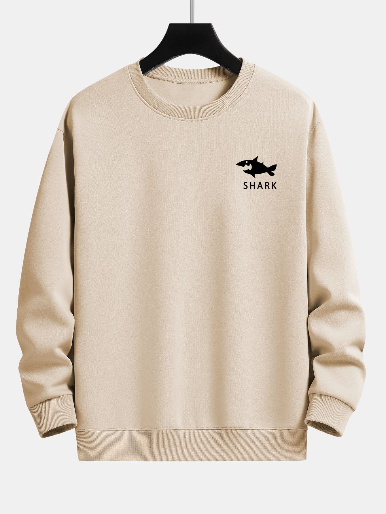 Velira Sweatshirts Šviesiai ruda / XS Šalikas su ryklių spauda, laisvas kirpimas