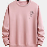 Velira Sweatshirts šviesiapinkė / S Rožių Rašto Atsipalaidavęs Palaidinukas