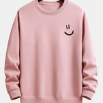 Velira Sweatshirts šviesiapinkė / XS Šypsenos Veido Spauda Laisvas Fit Palaidinukė