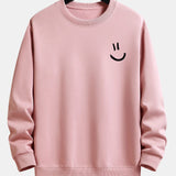 Velira Sweatshirts šviesiapinkė / XS Šypsenos Veido Spauda Laisvas Fit Palaidinukė