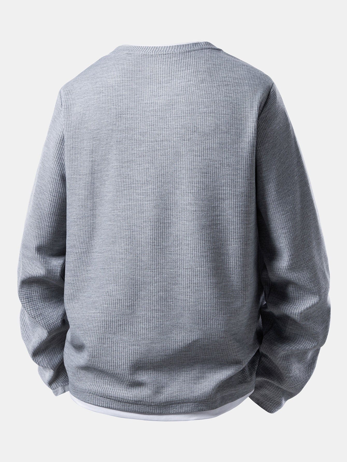 Velira Sweatshirts Šypsenėlių veido spauda 2 in 1 ilgomis rankovėmis vaflinis marškinėliai