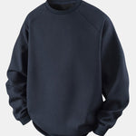 Velira Sweatshirts tamsiai mėlyna / S Atsipalaidavęs Waffle Crew Neck Megztinis