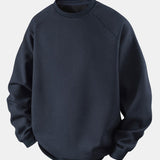 Velira Sweatshirts tamsiai mėlyna / S Atsipalaidavęs Waffle Crew Neck Megztinis