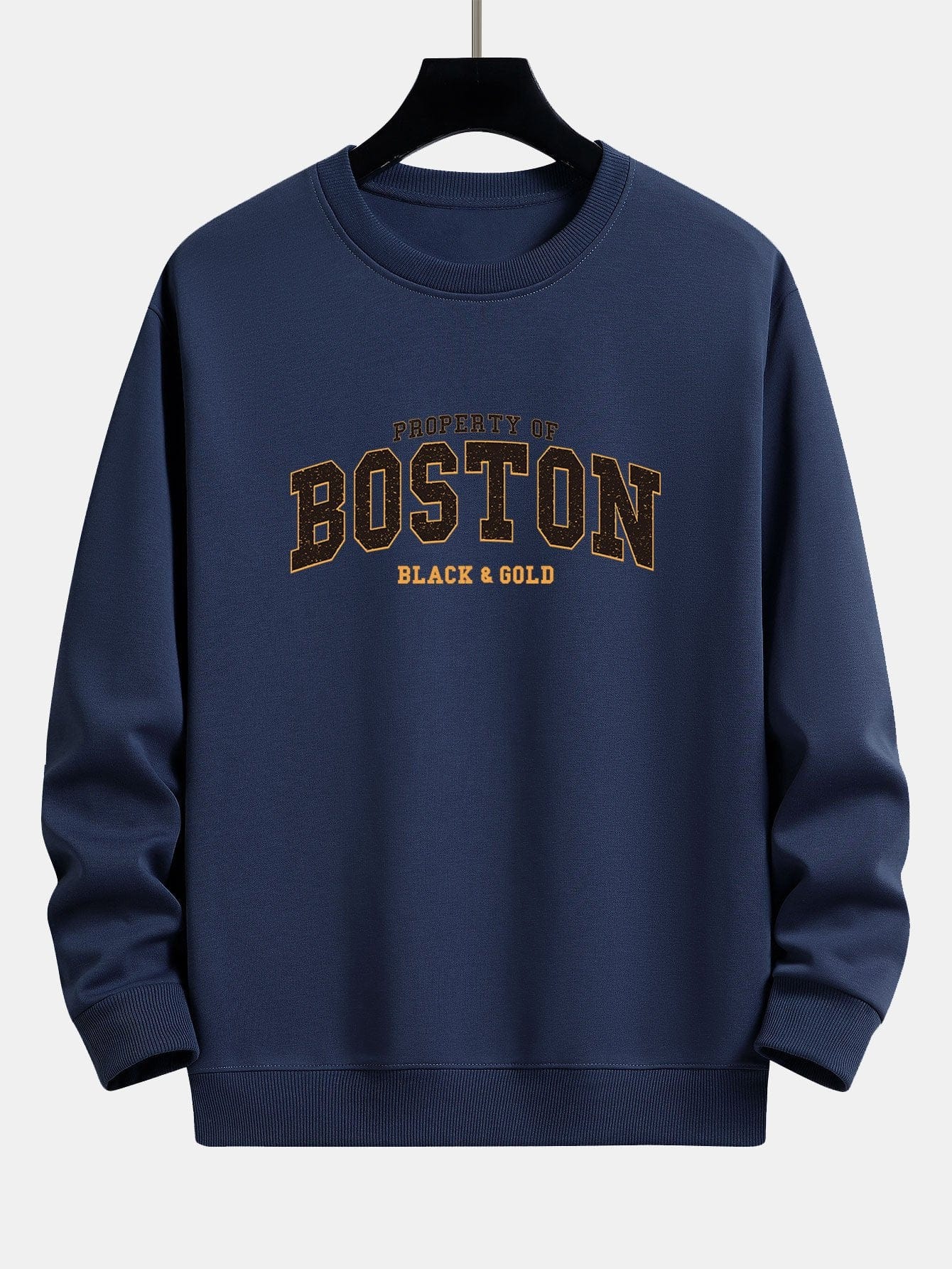 Velira Sweatshirts tamsiai mėlyna / S Boston Print Relax Fit Palaidinė