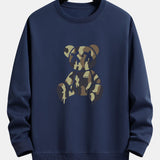 Velira Sweatshirts tamsiai mėlyna / S Kamikadze ištirpstančio meškos rašto laisvo kirpimo džemperis
