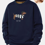 Velira Sweatshirts Tamsiai mėlyna / S Prancūziško takso rašto Teddy fliso pamušalu megztinis